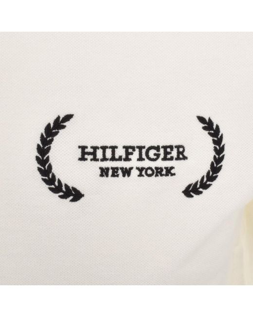 Tommy Hilfiger White Monotype Polo T Shirt for men