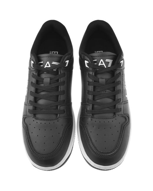 EA7 Black Emporio Armani Logo Trainers for men