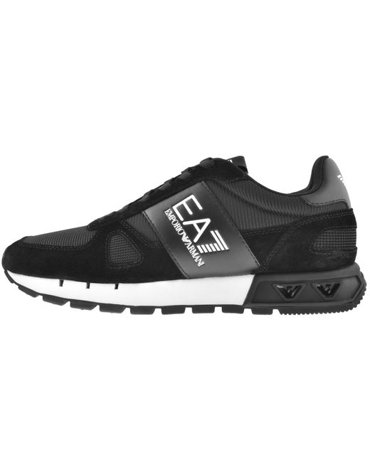 EA7 Black Emporio Armani Logo Trainers for men