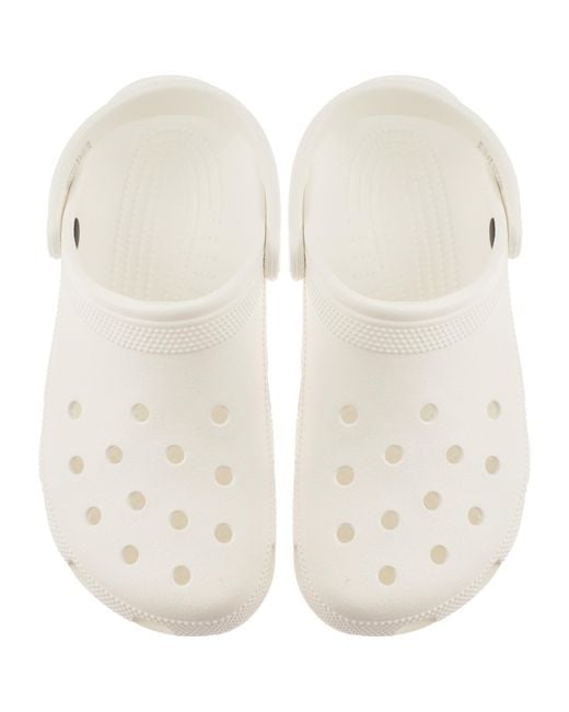 CROCSTM White Classic Clogs for men