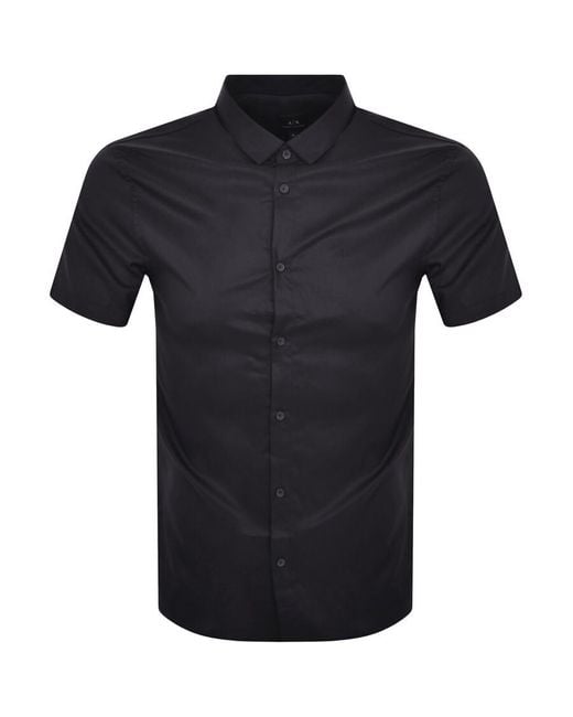 Armani Exchange Black Short Sleeved Shirt for men