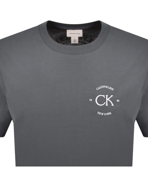 Calvin Klein Gray Jeans Graphic T Shirt for men