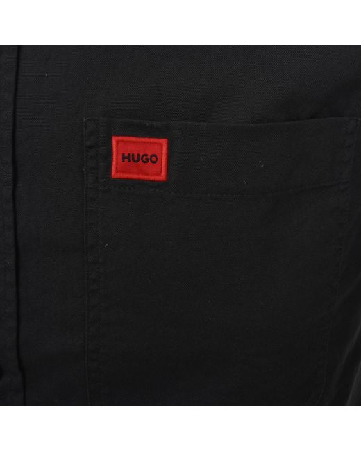 HUGO Black Long Sleeved Evito Shirt for men