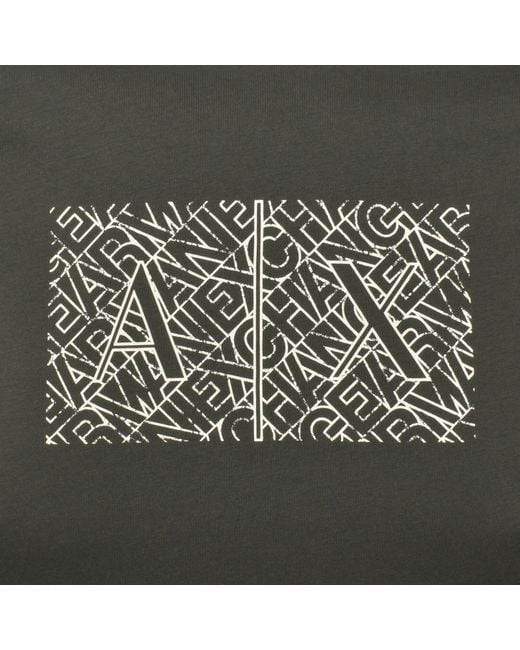 ARMANI EXCHANGE Green Slim Fit Crew Neck T Shirt for men