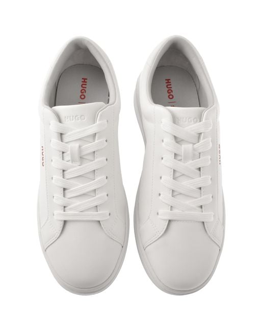 HUGO White Neston Tennis Trainers for men
