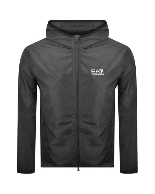 EA7 Gray Emporio Armani Train Core Id Jacket for men