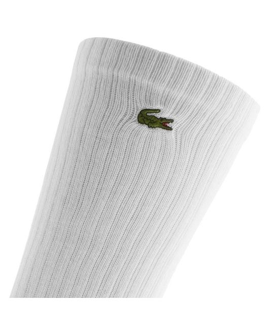 Lacoste Gray Sport Logo Triple Pack Socks for men