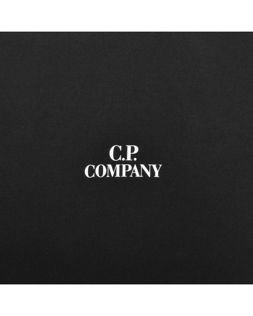 C P Company Black Cp Company Jersey Logo T Shirt for men