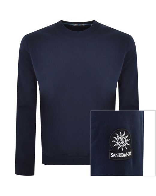 Sandbanks Blue Badge Logo Sweatshirt for men
