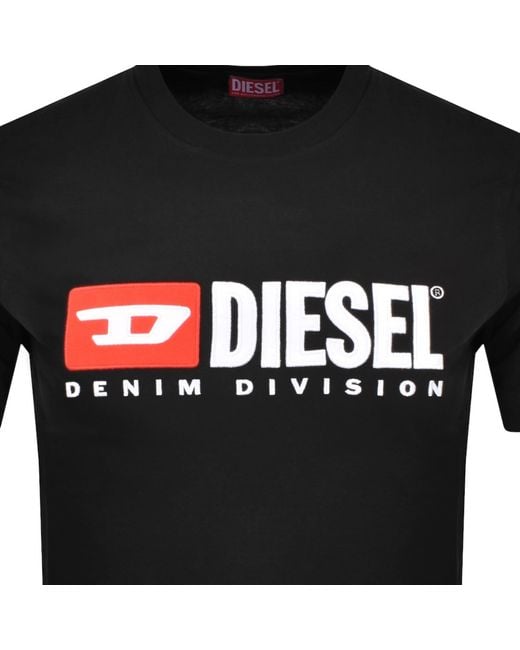 DIESEL Black T Boxt Div T Shirt for men