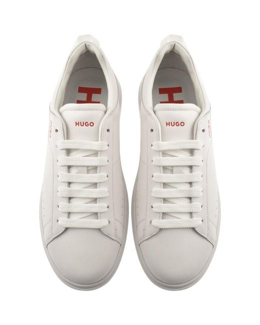 HUGO White Blake Tennis Trainers for men
