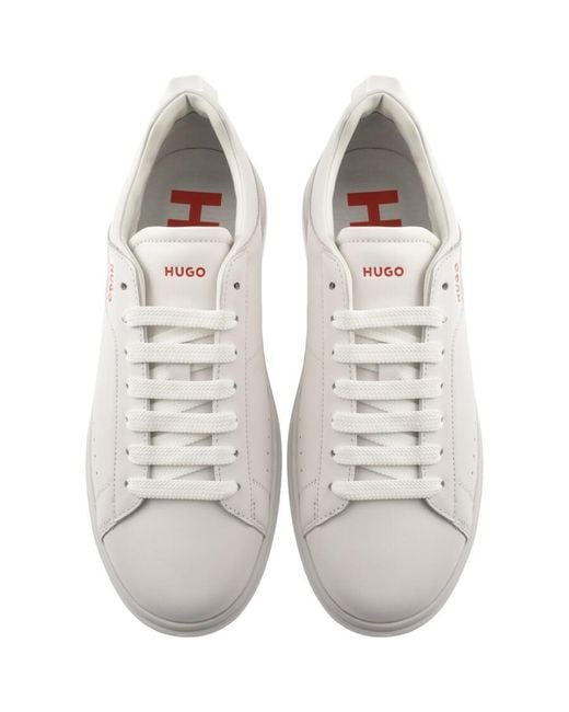 HUGO White Blake Tennis Trainers for men