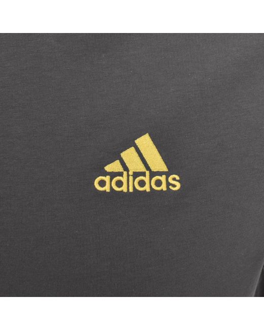 Adidas Originals Gray Adidas Sportswear 3 Stripes T Shirt for men