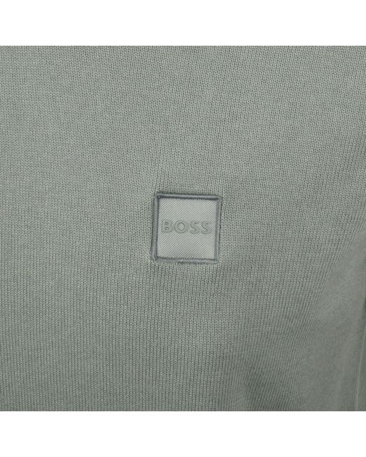 Boss Gray Boss Kanovano Knit Jumper for men