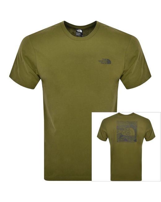 The North Face Green Redbox Celebration T Shirt for men