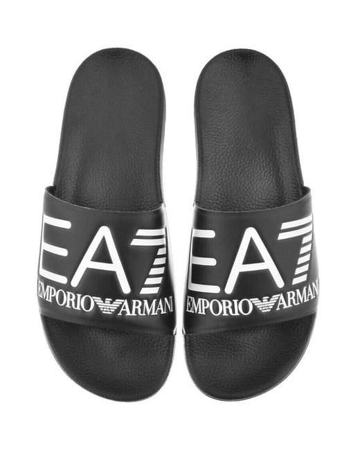 EA7 Black Emporio Armani Visibility Sliders for men
