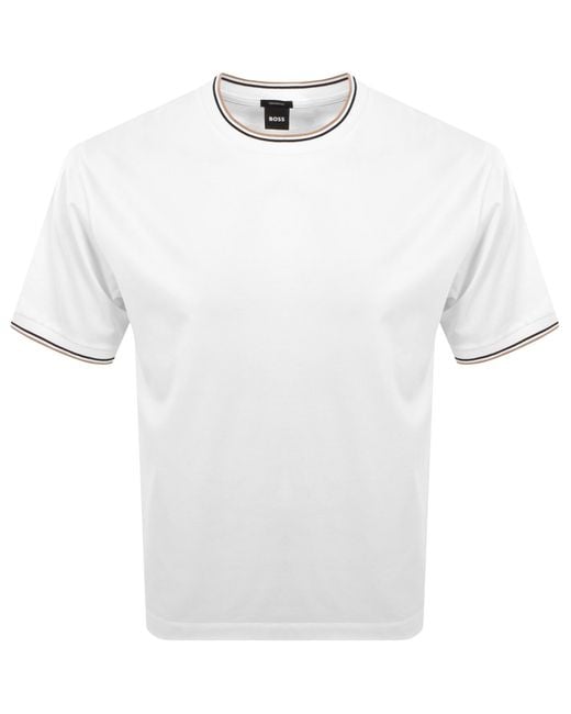 BOSS BUSINESS White Boss H Tames 65 T Shirt T Shirt for men