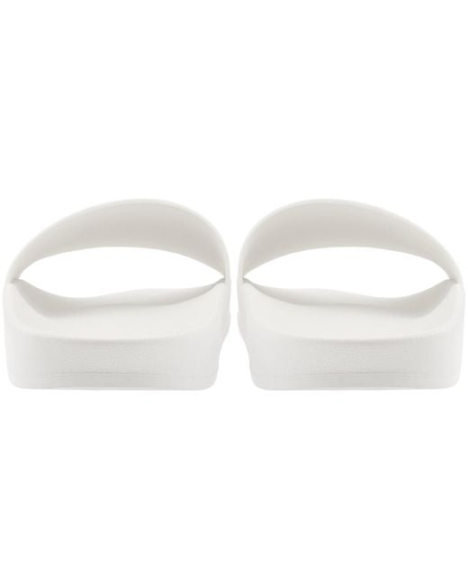Fred Perry White Logo Sliders for men