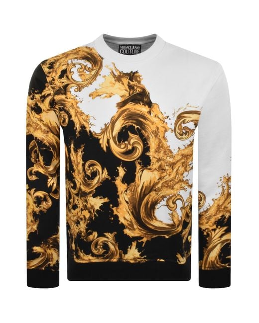 Versace Jeans Gray Couture Logo Sweatshirt for men