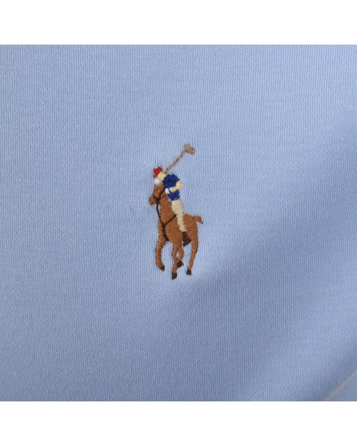 Ralph Lauren Blue Slim Fit T Shirt Pebble for men