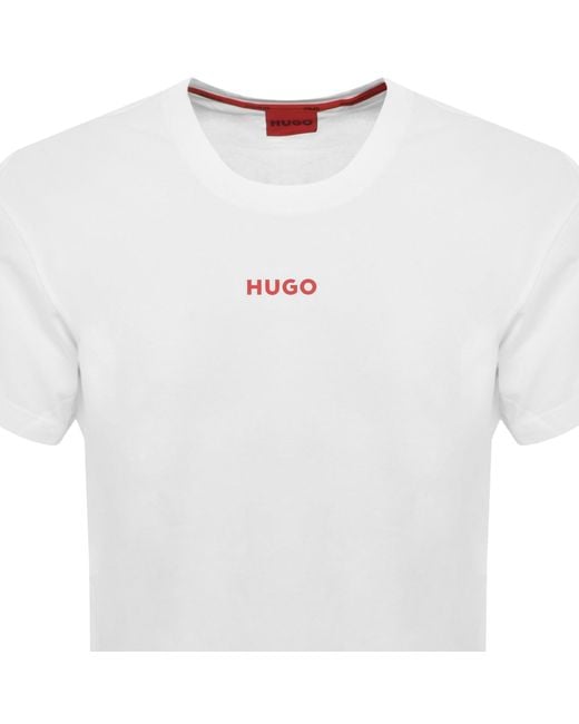HUGO White Linked T Shirt for men