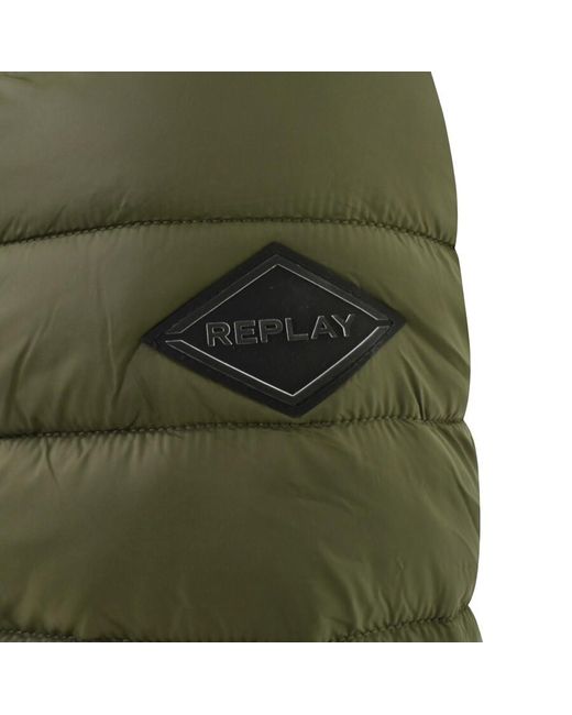 Replay Green Padded Jacket for men