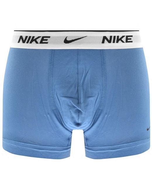 Nike Blue Logo Three Pack Trunks for men