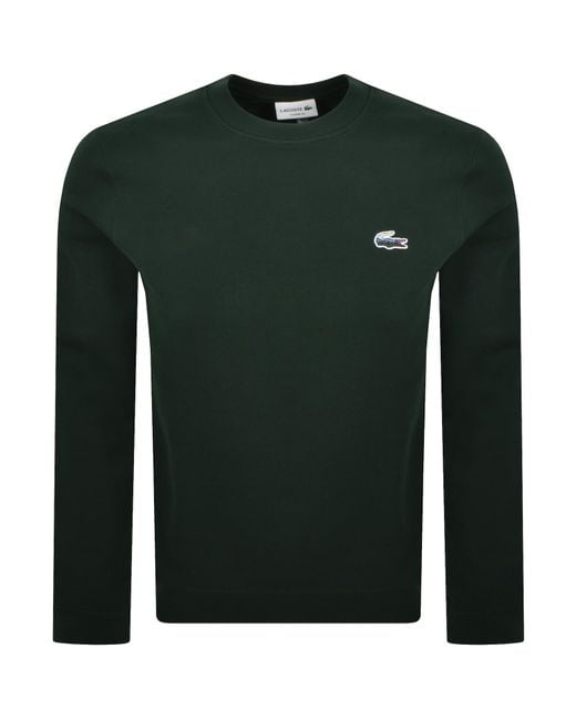 Lacoste Green Croc Badge Sweatshirt for men