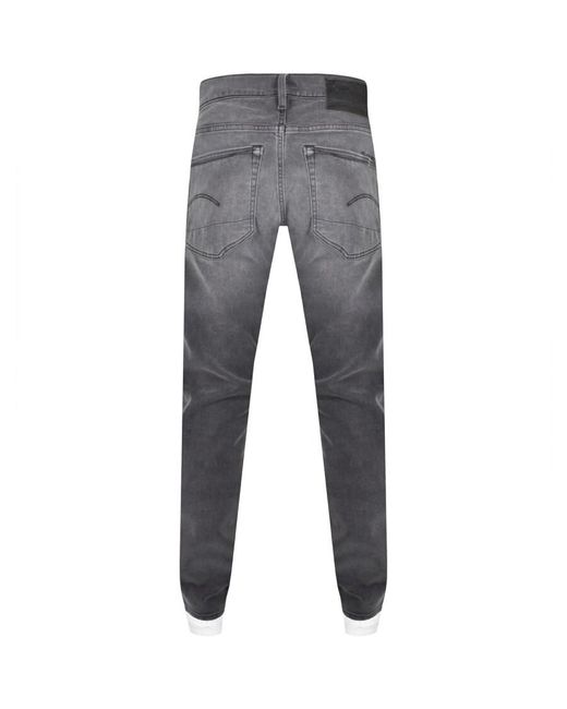 G-Star RAW Gray Raw 3301 Slim Fit Jeans for men
