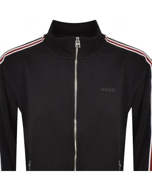 HUGO Black Dalpens Full Zip Sweatshirt for men