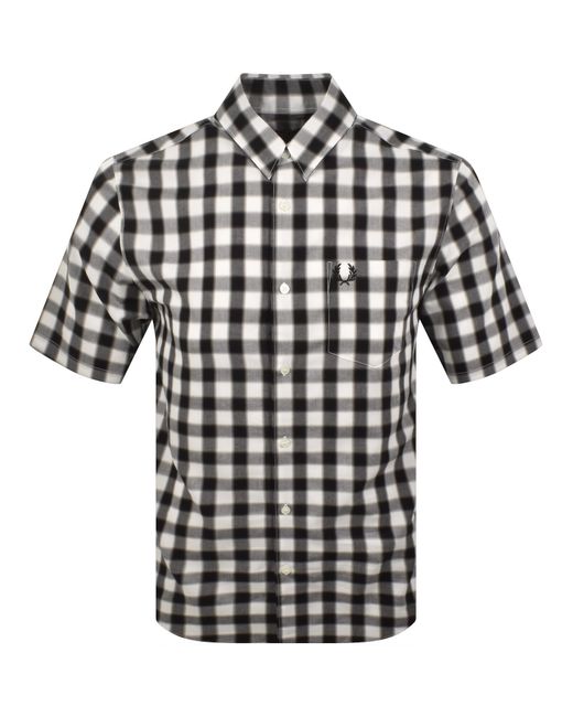 Fred Perry Black Blurred Gingham Shirt for men