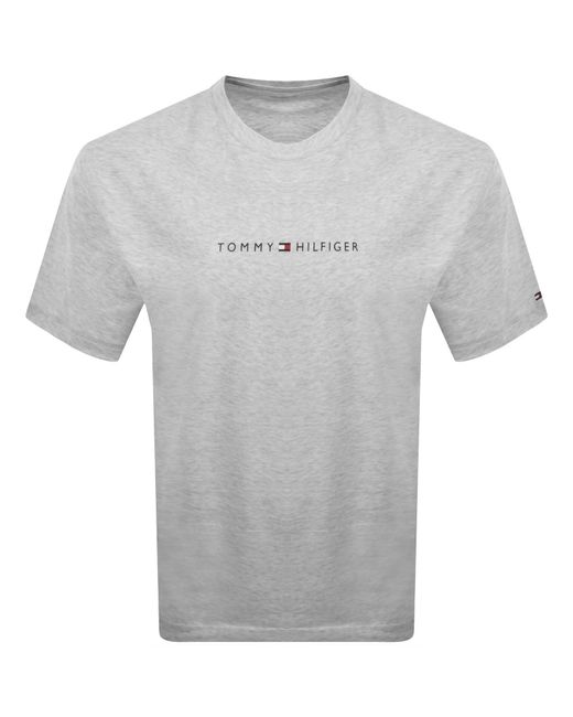 Tommy Hilfiger Gray Logo T Shirt for men