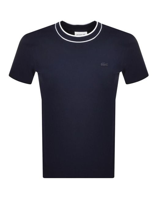Lacoste Blue Crew Neck Pique T Shirt for men