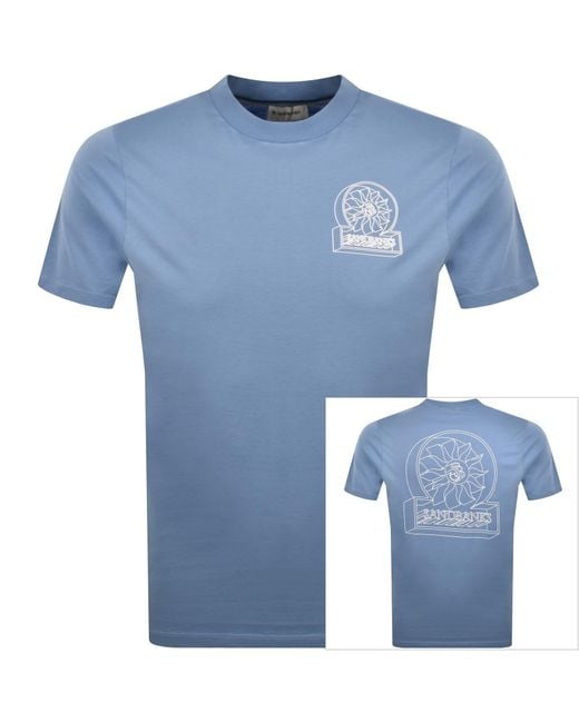 Sandbanks Blue 3D Logo Print T Shirt for men