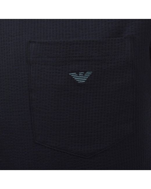 Armani Black Emporio Short Sleeved Shirt for men