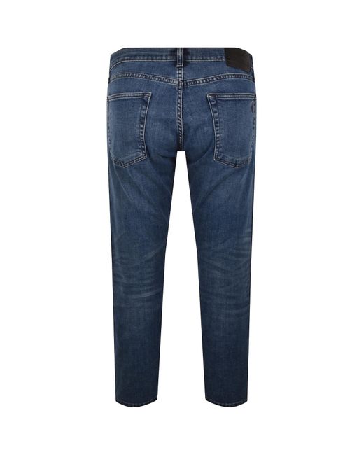 Ralph Lauren Blue Parkside Tapered Fit Mid Jeans for men