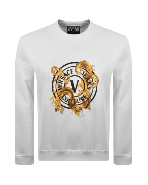 Versace Jeans Gray Couture Logo Sweatshirt for men