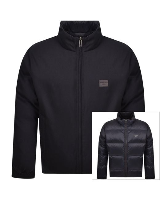 Armani Blue Emporio Reversible Down Jacket for men
