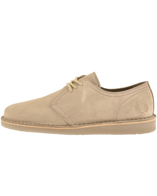 Fred Perry Natural Linden Suede Shoes for men