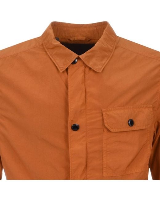 C P Company Cp Company Overshirt Jacket Orange for men