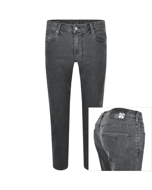 Armani Gray Emporio J06 Slim Fit Jeans Light for men