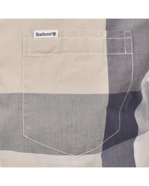 Barbour Gray Harris Check Long Sleeved Shirt for men