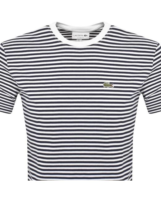 Lacoste Blue Stripe T Shirt for men