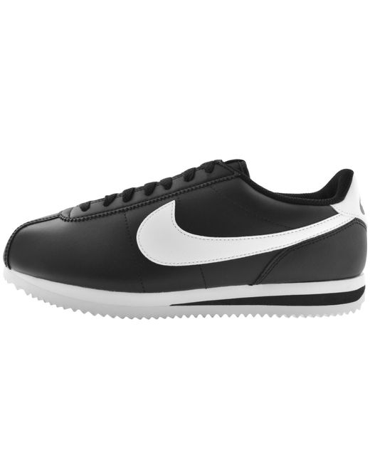 Nike Black Cortez Leather Shoes for men