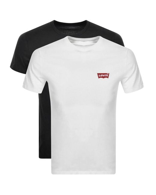 Levi's White Original 2 Pack Crew Neck T Shirt for men