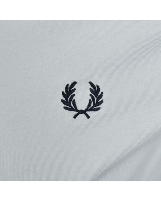 Fred Perry Blue Twin Tipped T Shirt for men