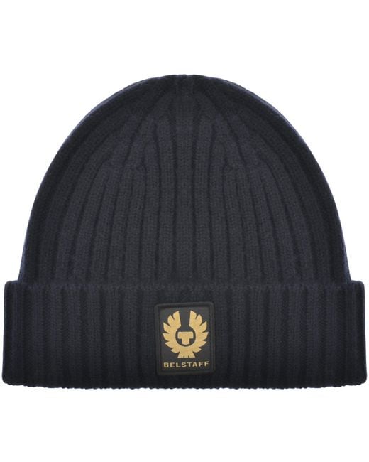 Belstaff Black Logo Watch Beanie for men