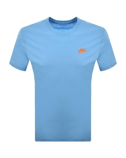 Nike Blue Sportswear Club T Shirt Light for men