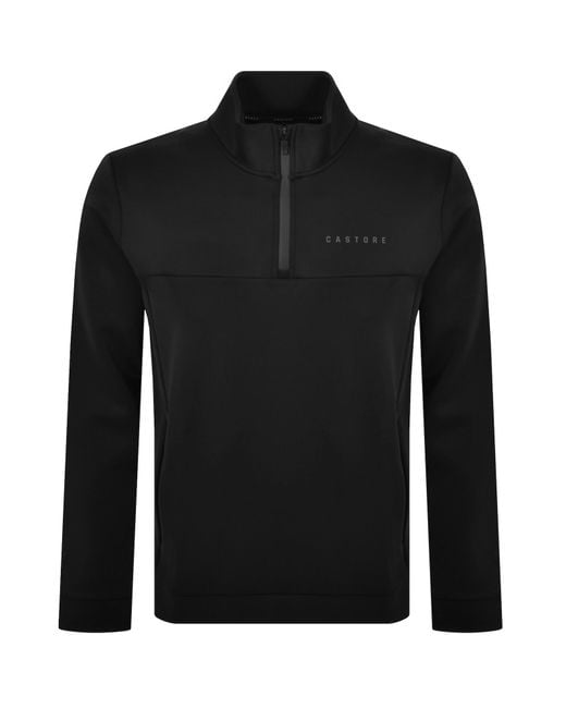Castore Black Scuba Quarter Zip Sweatshirt for men