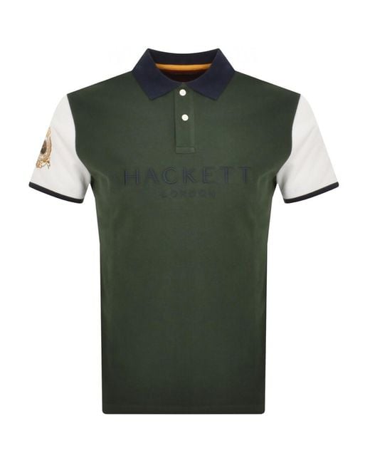 Hackett Green Modern City Heritage Polo T Shirt for men
